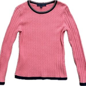 Tommy Hilfiger Salmon Cable Knit Sweater